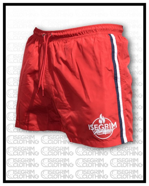 ISEGRIM Shorts 2Stripes Rot