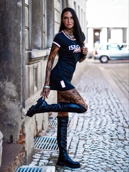 ISEGRIM Damenshirt-Kleid Streetwear