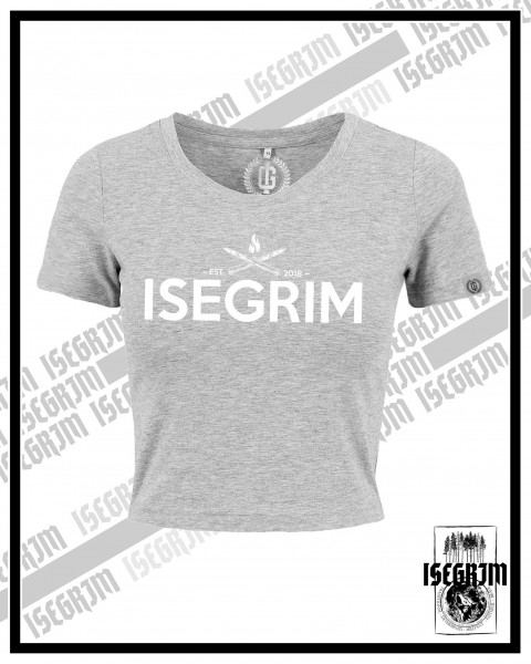 ISEGRIM Damen - Cropped Shirt Grau