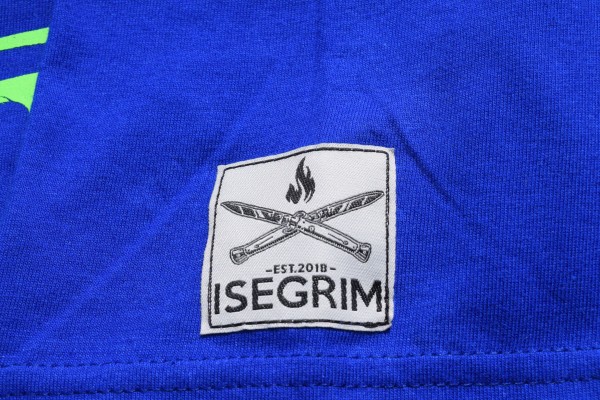 ISEGRIM Herren - T-Shirt Dripping Blau