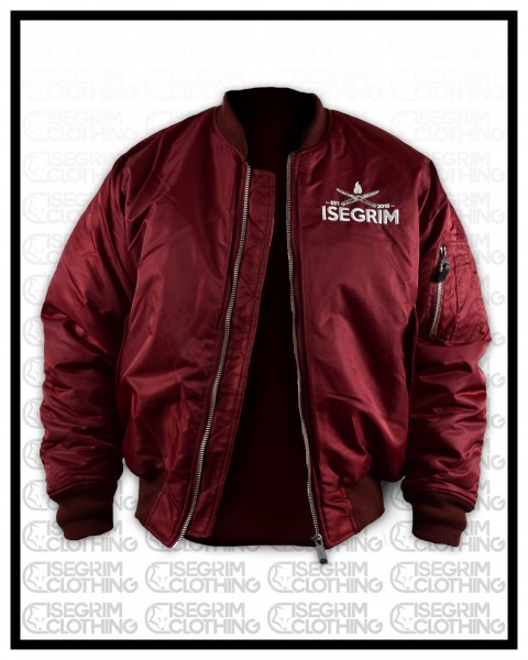 ISEGRIM Bomberjacke Weinrot